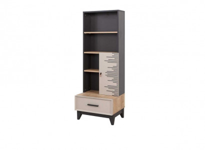 Bücherregal Schrank Kinderzimmer Regal Holz Holzschrank Grau Büro
